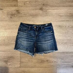 American Eagle Outfitters Women's Blue Denim Midi Shorts Size 14